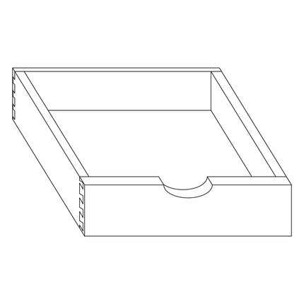 Slim White - Roll Out Tray - 36" Drawer Box