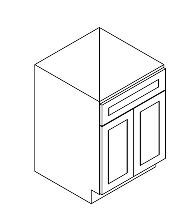 Trenton Fairy Green - Sink Base - 2 Door & 1 False Drawer - 63"W x 34-1/2"H x 24"D