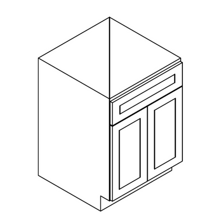 Ash Shaker - Sink Base - 2 Door & 1 False Drawer - 63"W x 34-1/2"H x 24"D