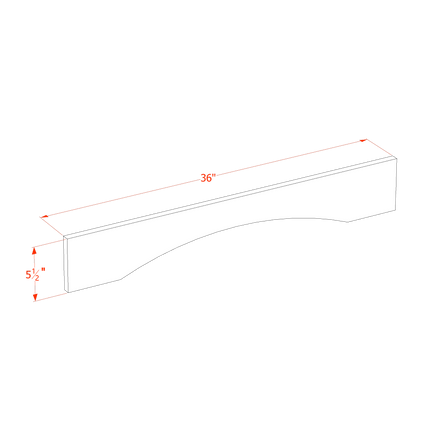 Slim White - Valance - 48"W x 5-1/2"H x 3/4"D
