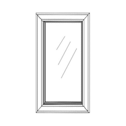 Slim White - Glass Door - 18"W x 15"H