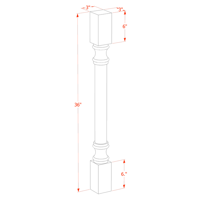 Ivory White - Round Roman Pillar - 03"W x 36"H x 03"D