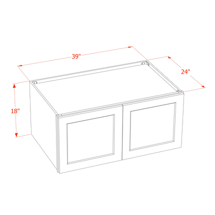 Ash Shaker - Standard Wall - 2 Door - 39"W x 18"H x 24"D