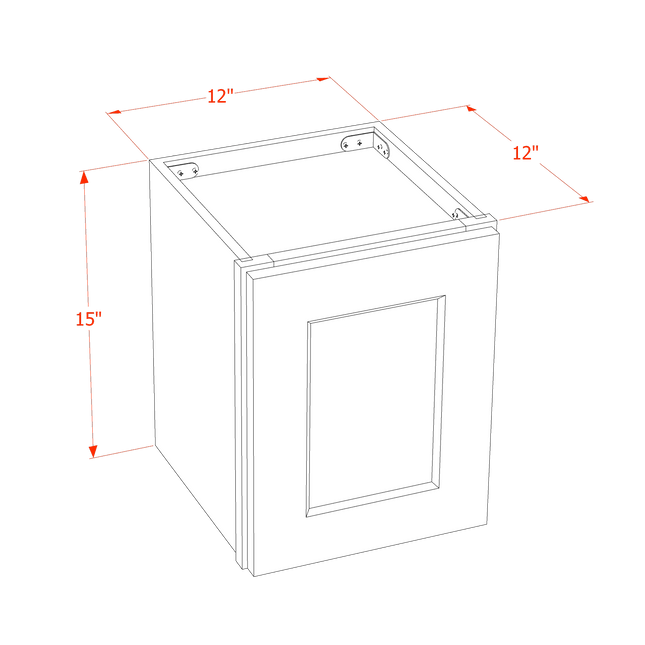 Ash Shaker - Standard Wall - 1 Door - 12"W x 15"H x 12"D