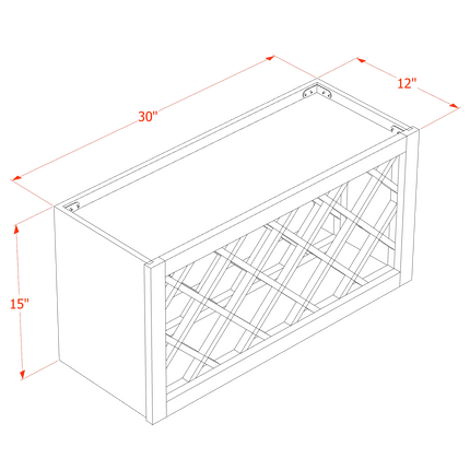Slim White - Wall - Wine Cube - 06"W x 30"H x 12"D