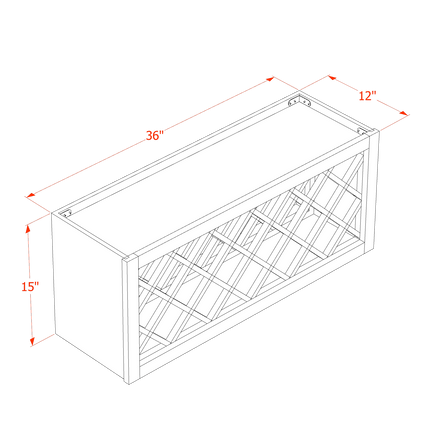 White Shaker - Wall - Wine Cube - 06"W x 36"H x 12"D