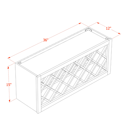 Slim White - Wall - Wine Cube - 06"W x 36"H x 12"D