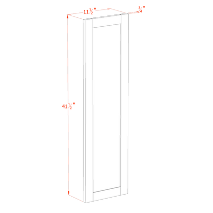 Slim White - Wainscot Panel Wall 42" - 11-1/2"W x 41-1/2"H x 3/4"D