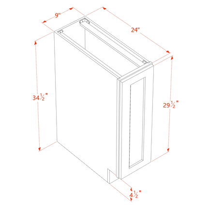 Trenton Fairy Green - Standard Base - Full Height Door only - 09"W x 34-1/2"H x 24"D