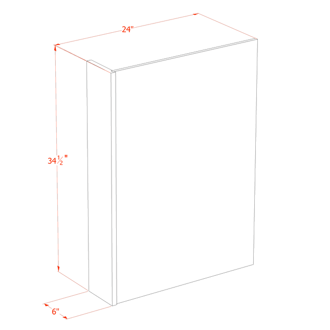 Trenton Swan White - Dishwasher Return Panel w/ 6" Filler - 24"W x 24-1/2"H x 1/2"D