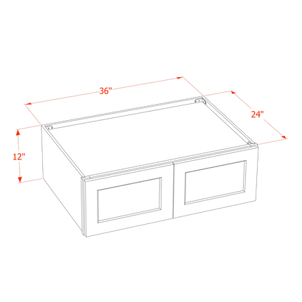 Slim Mocha - Standard Wall - 2 Door - 36"W x 12"H x 24"D