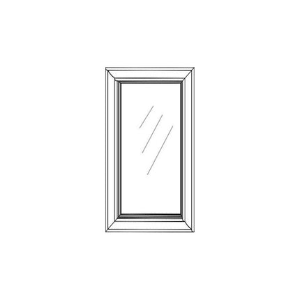 White Shaker - Glass Door - 12"W x 18"H