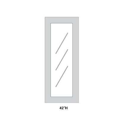 Slim White - Glass Door - 15"W x 42"H